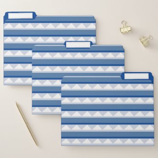 Blue Triangle Stripe Pattern 