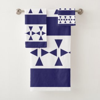 Blue Triangle Stripes Pattern