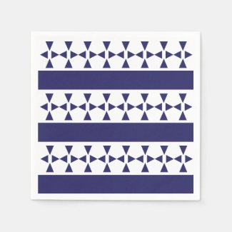 Blue Triangle Stripes Pattern Birthday