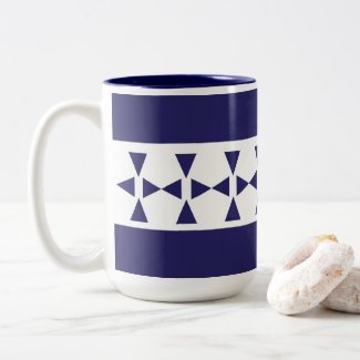 Blue Triangle Stripes Pattern