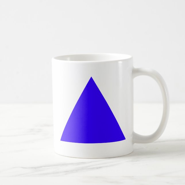 Blue Triangle Trans The MUSEUM Zazzle Gifts Coffee Mug (Right)