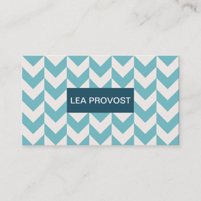 Blue triangles business card (Front)
