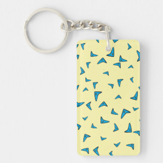 Blue triangles keychain