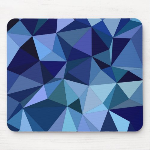 Blue triangles mouse pad