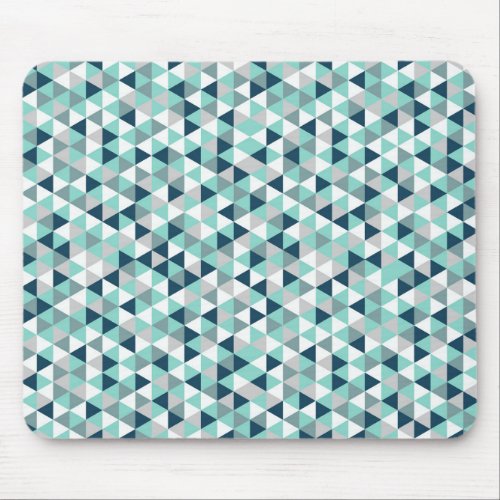 Blue triangles or cubes mouse pad