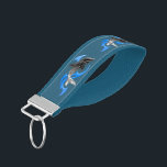 Blue Tribal Dolphins Wrist Keychain<br><div class="desc">Blue Tribal Dolphins</div>