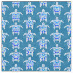 Blue Tribal Honu Sea Turtles Fabric