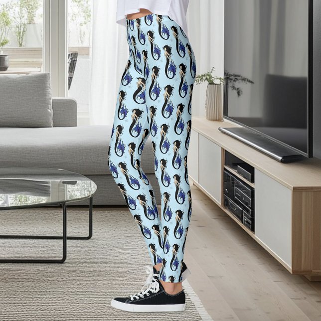 Blue Tribal Mermaid Leggings (Creator Uploaded)