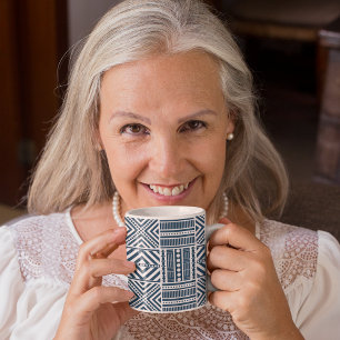 Blue Tribal Pattern Art Coffee Mug
