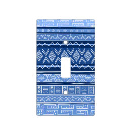 Blue Tribal Pattern Light Switch Cover