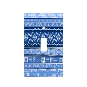 Blue Tribal Pattern Light Switch Cover