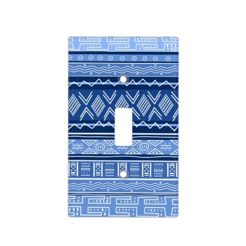 Blue Tribal Pattern Light Switch Cover