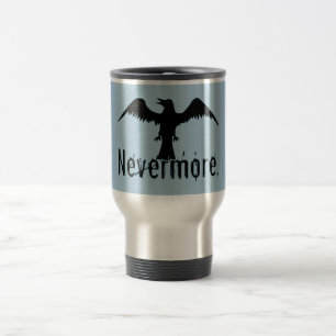 Blue Tribal Raven Nevermore Travel Mug