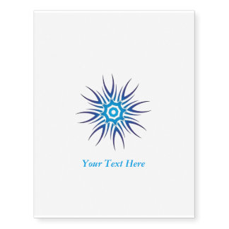 Blue Tribal Star Temporary Tattoo