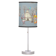 Blue Tribal Teepee Woodland Forest Animals