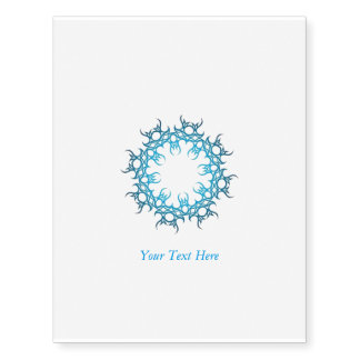 Blue Tribal Temporary Tattoo Design