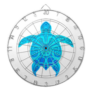 Blue Tribal Turtle Dart Board