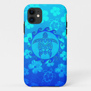Blue Tribal Turtle Sun iPhone 11 Case