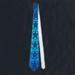 Blue Tribal Turtle Sun Tie<br><div class="desc">Ocean blue turtle design inspired by tribal Polynesian tattoos in the center of a Maori Sun symbol.</div>