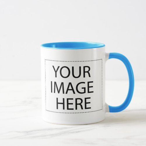 Blue trim handle Two_Image Template 15oz Mug
