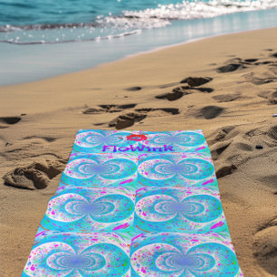 Blue Trippy Cute Beach Towel