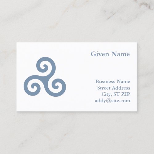 Blue Triskelion Business Card