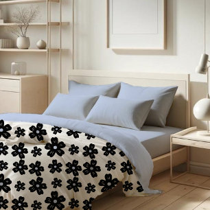 Blue Tropical Botanical Floral Pattern Duvet Cover