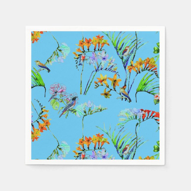 Blue Tropical Paradise  Napkins (Front)