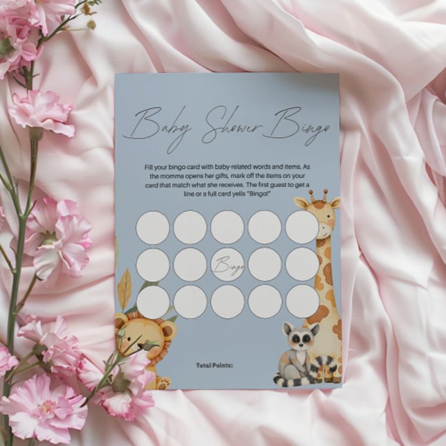 Blue Tropical Safari Animals Baby Shower game (Creator Uploaded)