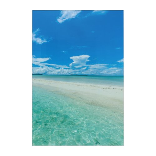 Blue tropical seascape Palau Acrylic Print