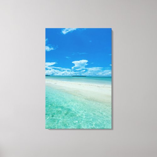 Blue tropical seascape Palau Canvas Print