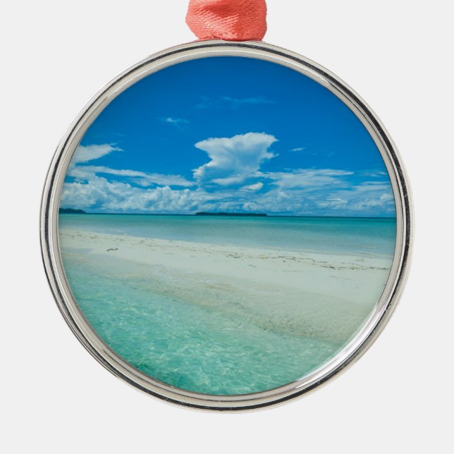 Blue tropical seascape, Palau Metal Ornament (Front)