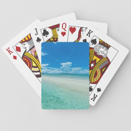 Blue tropical seascape Palau Poker Cards