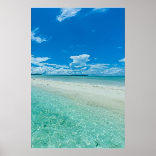 Blue tropical seascape Palau Poster