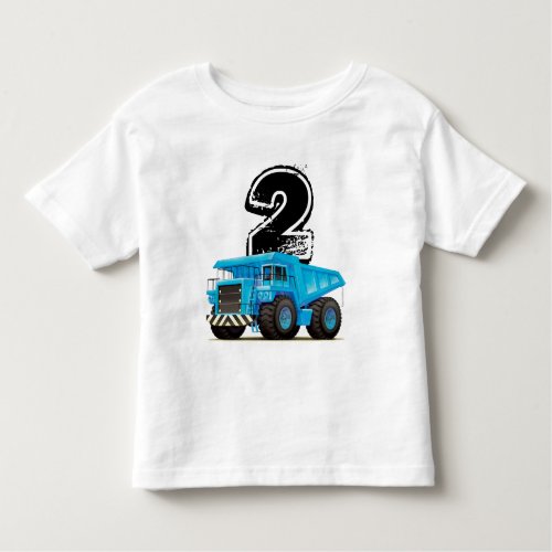 Blue Truck 2nd Birthday Toddler T_shirt