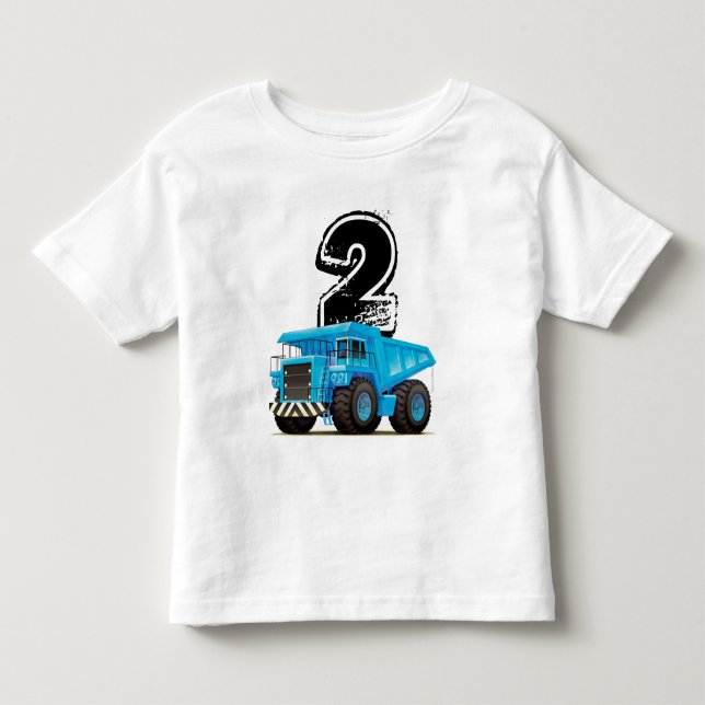 Blue Truck 2nd Birthday Toddler T-shirt (Front)