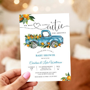 Blue Truck Citrus Baby Shower Invitation