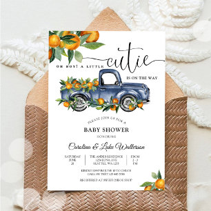Blue Truck Cutie Baby Shower Invitation