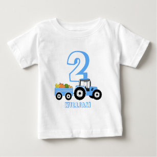 Blue Truck Farm Produce Birthday Boy  Baby T-Shirt