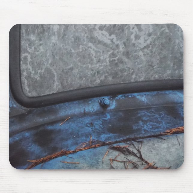 Blue Truck fosted window Mouse Pad (Front)