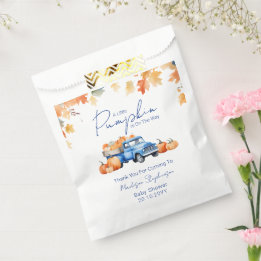 Blue Truck & Little Pumpkin on The Way Baby Shower Favor Bag
