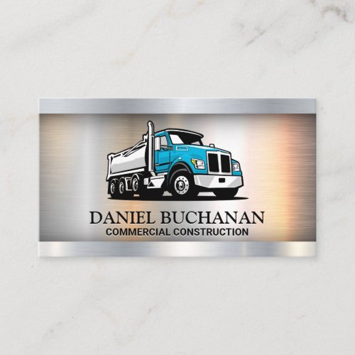 Blue Truck Logo  Metallic Business Card
