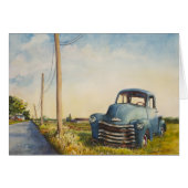 Blue Truck, North Fork, Blank Card (Front Horizontal)