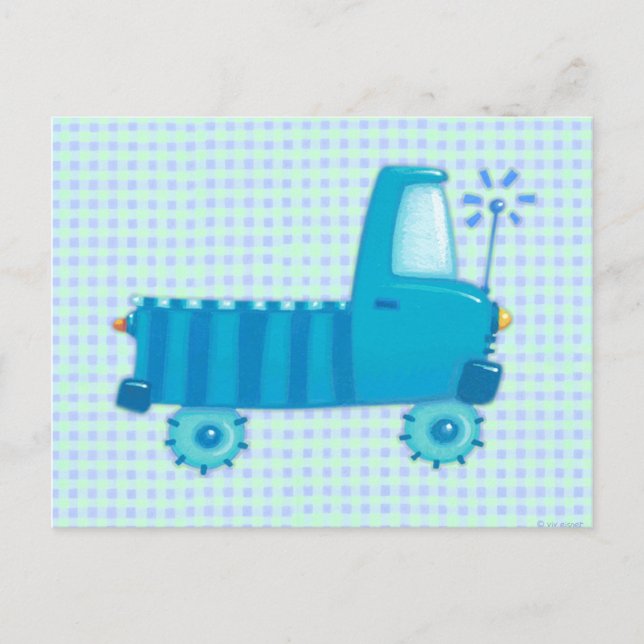 Blue Truck Postcard (Front)