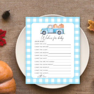 Blue truck pumpkin - Wishes for baby game