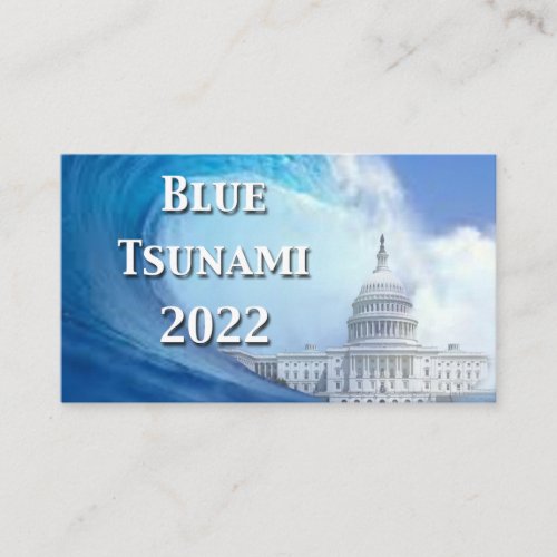 Blue Tsunami Election 2022 Business Card