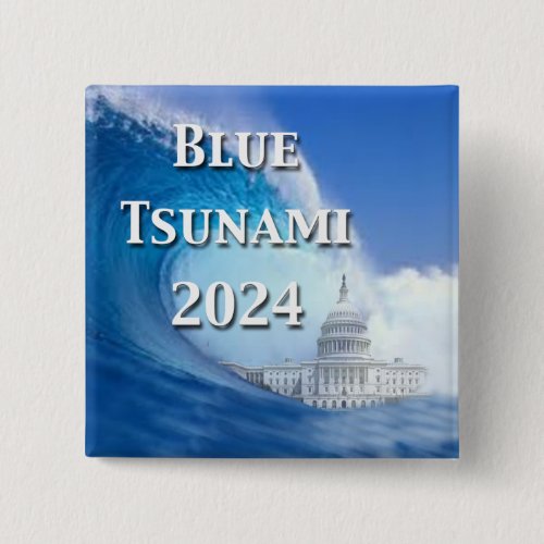 Blue Tsunami Election 2024 Button