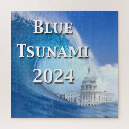 Blue Tsunami Election 2024 Jigsaw Puzzle