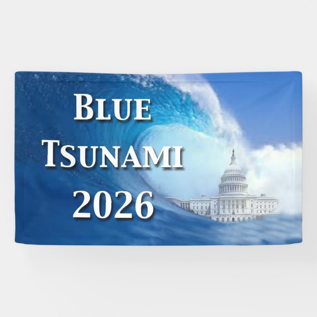 Blue Tsunami Election 2026 Banner (Horizontal)