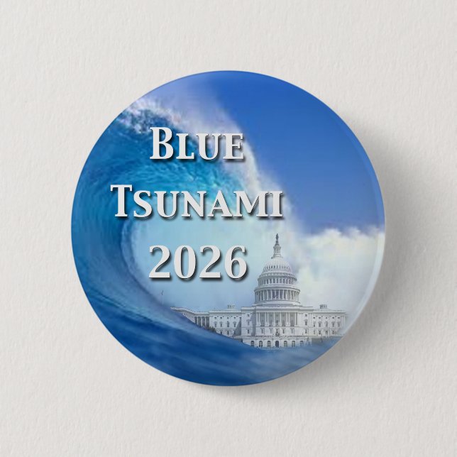 Blue Tsunami Election 2026 Button (Front)